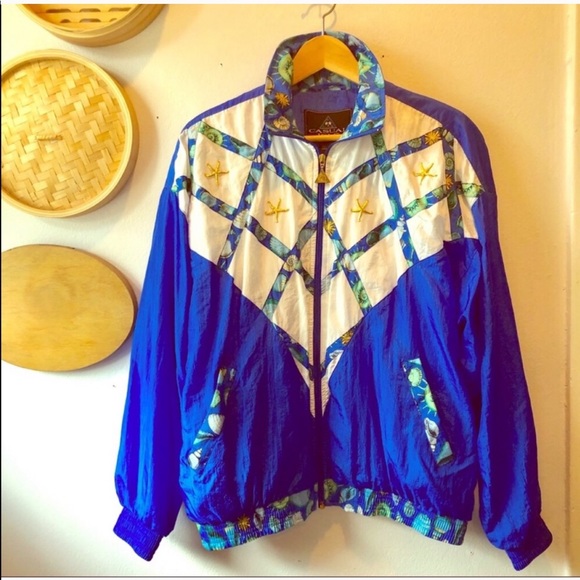 Jackets & Blazers - Vintage seashell windbreaker zip up jacket